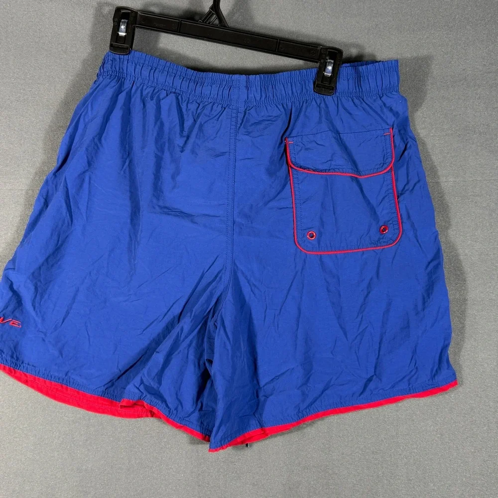 Body Glove Swim Trunks Mens M Blue Red Logo Mesh Lined Board Shorts Athletic